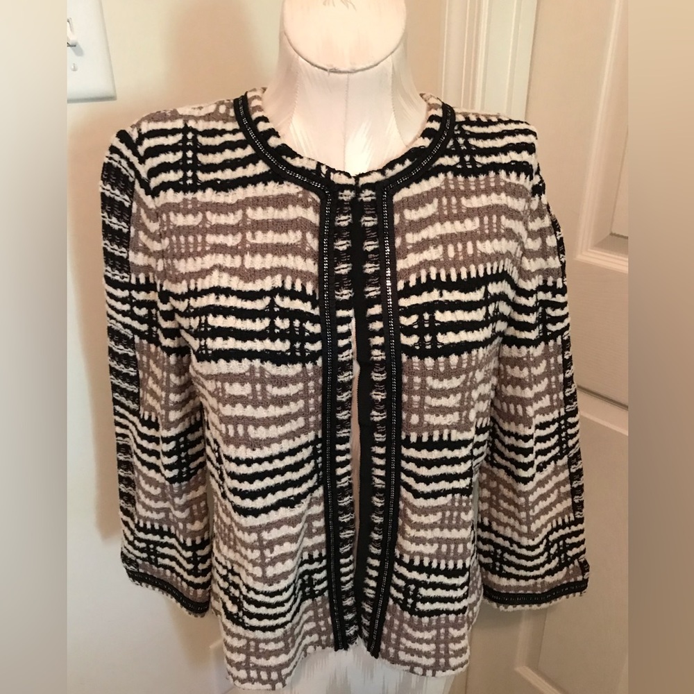 St. John Couture jacket/sweater M hook/eye closure